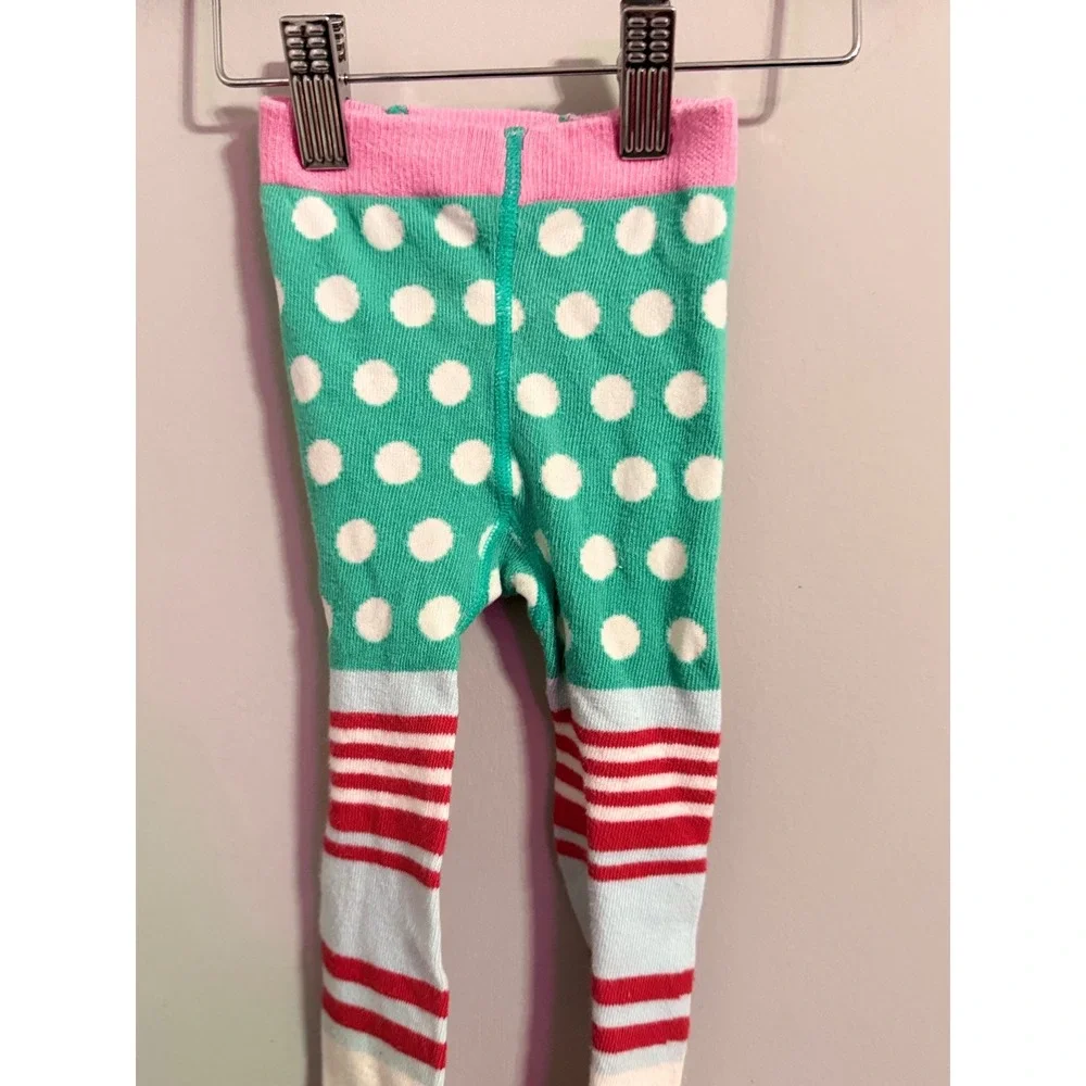 Matilda Jane Kids Tights Polka Dot‎ Stripe Footed Pants Toddler Size 2